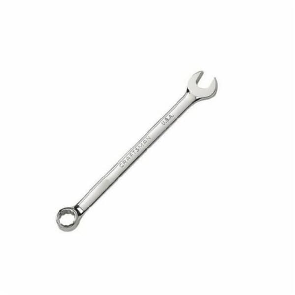Craftsman 9-45982 Long Length Combination Wrench, 13/16 in, 12 Points, 15 deg Offset, 11.73 in OAL, Alloy Steel, Polished Chrome