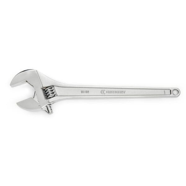 Crescent AC218VS Adjustable Wrench, 2-1/16 in, Polished Chrome, 18 in OAL, Heat Treated Alloy Steel Body, Heat Treated Alloy Steel