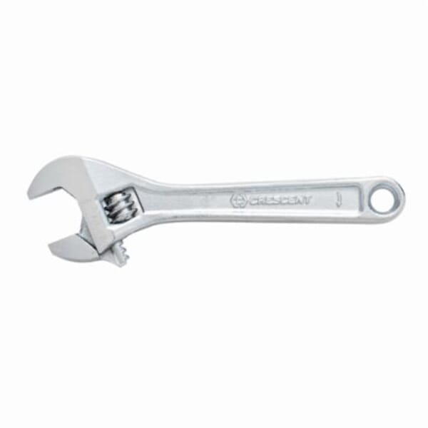 Crescent AC26VS Adjustable Wrench, 15/16 in, Polished Chrome, 6 in OAL, Heat Treated Alloy Steel Body, Heat Treated Alloy Steel