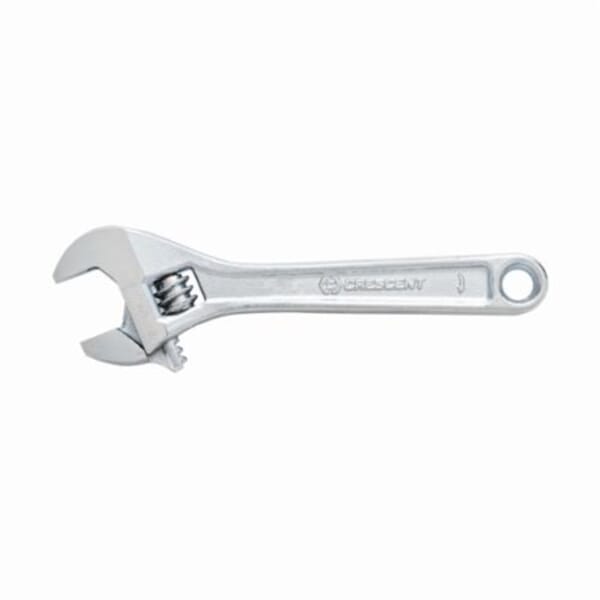 Crescent AC28VS Adjustable Wrench, 1-1/8 in, Polished Chrome, 8 in OAL, Heat Treated Alloy Steel Body, Heat Treated Alloy Steel