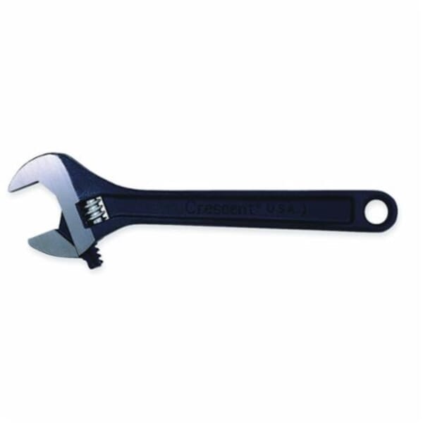Crescent AT112 Adjustable Wrench, 1-1/2 in, Black Oxide, 12 in OAL, Heat Treated Alloy Steel Body, Heat Treated Alloy Steel