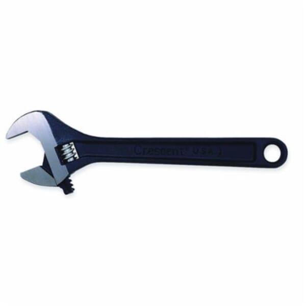 Crescent AT112 Adjustable Wrench, 1-1/2 in, Black Oxide, 12 in OAL, Heat Treated Alloy Steel Body, Heat Treated Alloy Steel