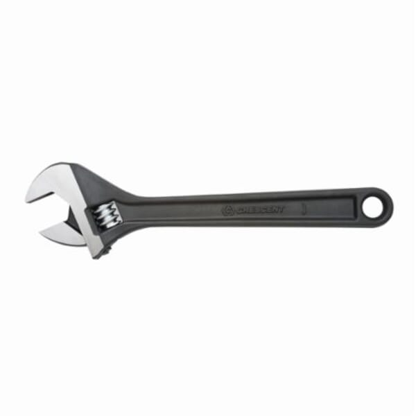 Crescent AT24VS Adjustable Wrench, 1/2 in, Black Oxide, 4 in OAL, Heat Treated Alloy Steel Body, Heat Treated Alloy Steel