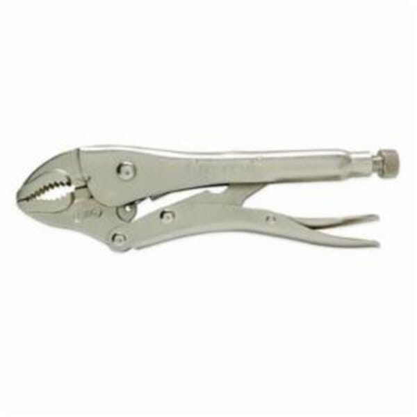 Crescent C5CV Locking Plier, 1-1/4 in Nominal, Alloy Steel Curved Jaw, Serrated Jaw Surface, 5 in OAL, ASME Specified