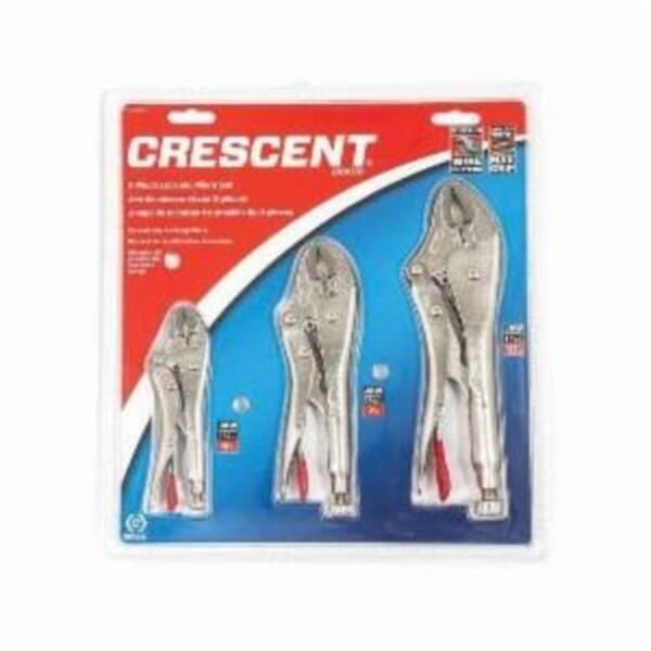 Crescent CLP3SETN 3-Piece Compound Action Plier Set, Locking, 3 Pieces, ASME Specified