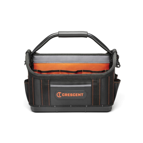 Crescent Tradesman CTB1710 Open Top Professional Grade Tool Bag, Polyester, Black/Gray/Rawhide