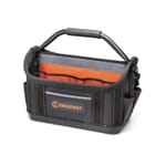 Crescent Tradesman CTB1710 Open Top Professional Grade Tool Bag, Polyester, Black/Gray/Rawhide