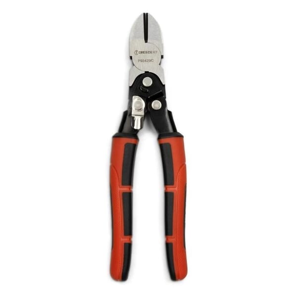 Crescent PS5429C Pro Compound Action Diagonal Cutting Plier, 11 AWG THK Max Wire, 1-9/16 in L x 1-9/32 in W x 5/8 in THK Chrome Vanadium Steel, 8 in OAL