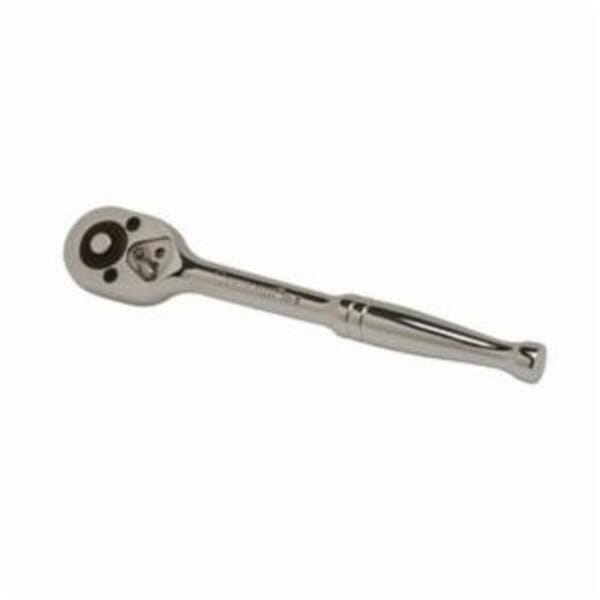 Crescent RD12BK Multi-Purpose Ratcheting Socket Wrench, 3/8 in Drive, Teardrop Head, 7-3/4 in OAL, Vanadium Steel, Polished Chrome