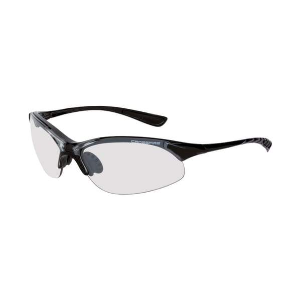 CrossFire 15415 Cobra Premium Safety Eyewear, Hard Coat/Impact-Resistant, Indoor/Outdoor Lens, Half-Frame Frame, Crystal Black, TR90 Frame, Polycarbonate Lens, ANSI Z87.1+