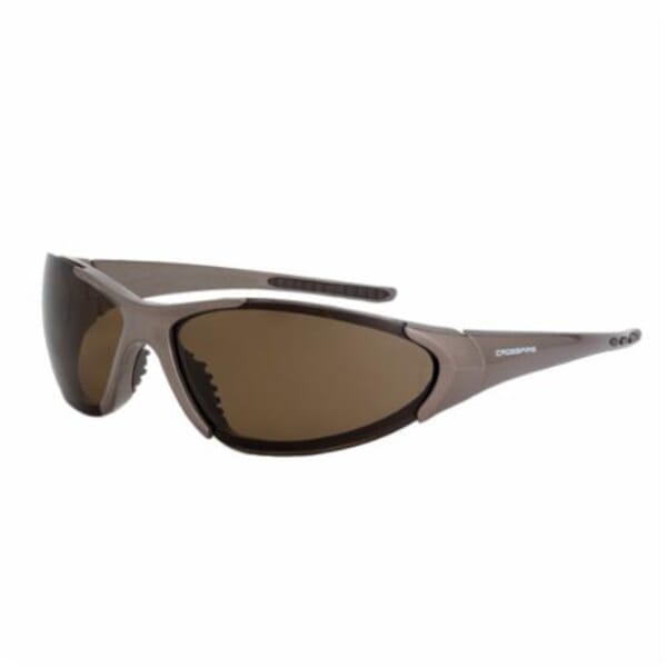 CrossFire 181813 Core Safety Eyewear, Anti-Scratch, Polarized HD Brown Lens, Semi-Frame Frame, Polycarbonate Frame, ANSI Z87.1, CSA Certified