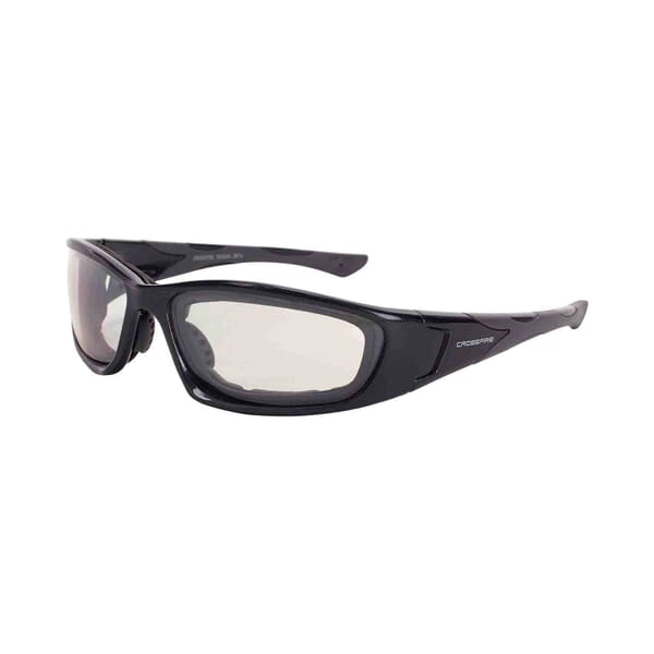CrossFire 24615 AF MP7 Safety Eyewear, Anti-Fog/Hard Coat/Impact-Resistant, Indoor/Outdoor Lens, Full-Frame Frame, Shiny Pearl Gray, TR90/Foam Lined Frame, Polycarbonate Lens, ANSI Z87.1+