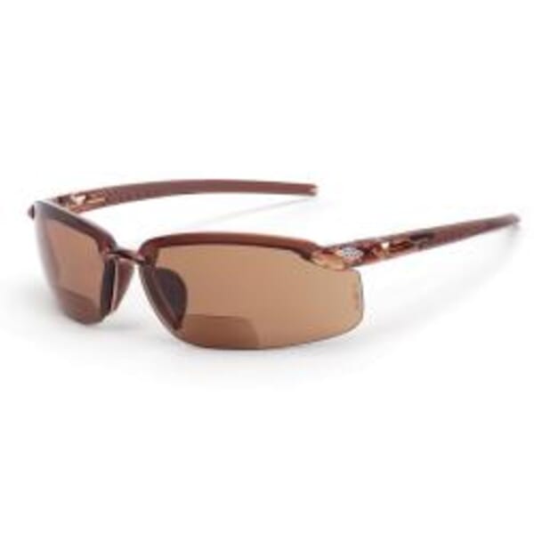 CrossFire Brown Lens, Crystal Brown, TR90 Frame, Polycarbonate Lens, 99.9 % UV Protection, ANSI Z87.1