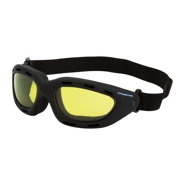 CrossFire 91353 AF Crossfire Protective Goggles, Anti-Fog/Hard Coated Yellow, Yes % UV Protection, ANSI Z87.1, MIL-PRF 32432, AUS NSZ 1337, CE EN 166, CSA Z94.3