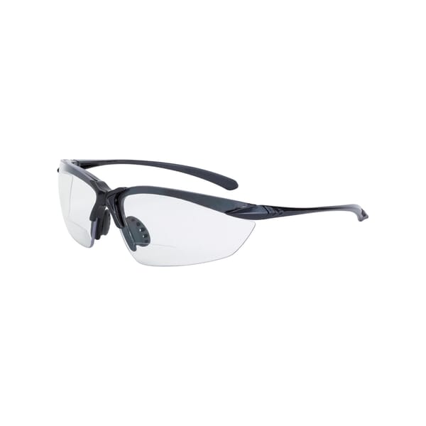 CrossFire 92415 Sniper Bi-Focal Lightweight Safety Glasses, +1.5 Diopter, Clear Lens, Shiny Black, TR90 Frame, Polycarbonate Lens, Yes % UV Protection, ANSI Z87.1