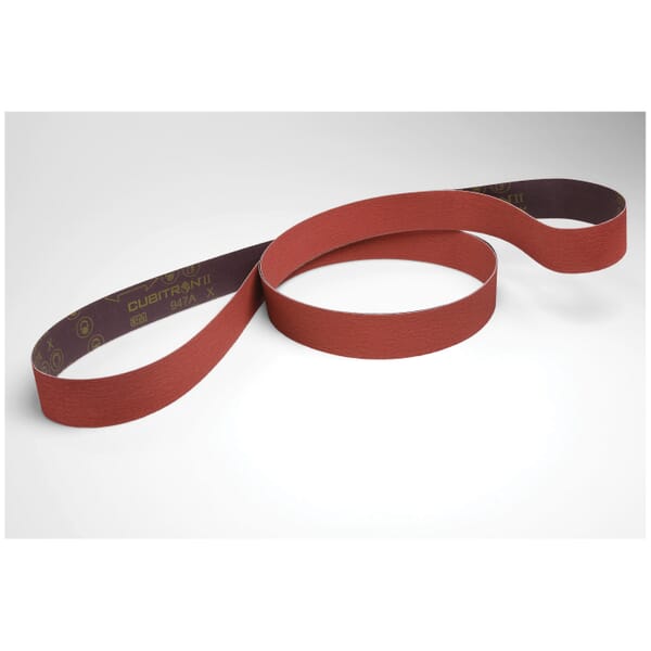 Cubitron II 7100141686 Single Flex Cloth Belt, 1/4 in W Belt x 24 in L, 120+ Grit, Fine Grade, Ceramic Abrasive, Cotton/Polyester Backing
