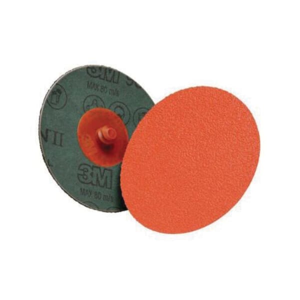Cubitron II 7100050294 Close Coated Fibre Disc, 3 in Dia Disc, 36+ Grit, Medium Grade, Ceramic Abrasive, Quick-Change Type TR Attachment