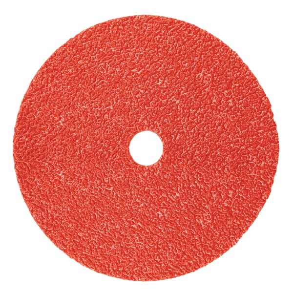 Cubitron II 7100011522 Close Coated Fibre Disc, 5 in Dia Disc, 7/8 in Center Hole, 36+ Grit, Extra Coarse Grade, Ceramic Abrasive, Arbor Attachment