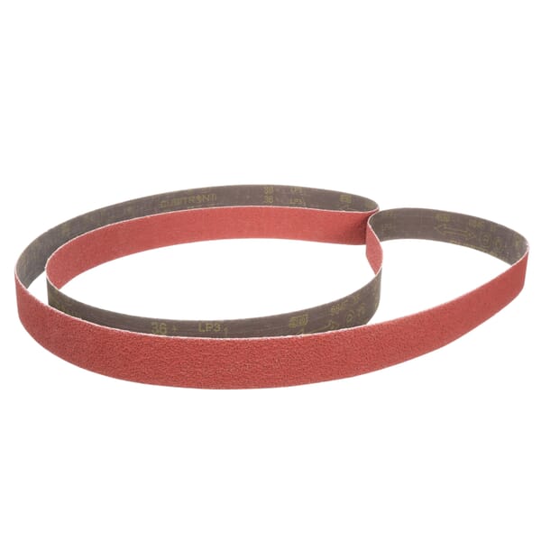 Cubitron II 7000119507 Single Flex Cloth Belt, 1/2 in W Belt x 24 in L, 60 Grit, Medium Grade, Ceramic Abrasive, Polyester Backing