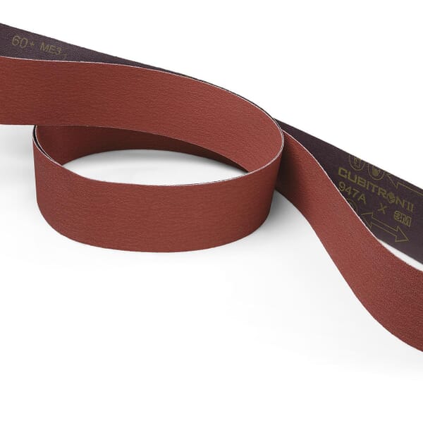 Cubitron II 7010360595 Single Flex Cloth Belt, 3/4 in W Belt x 20-1/2 in L, 80+ Grit, Medium Grade, Ceramic Abrasive, Cotton/Polyester Backing