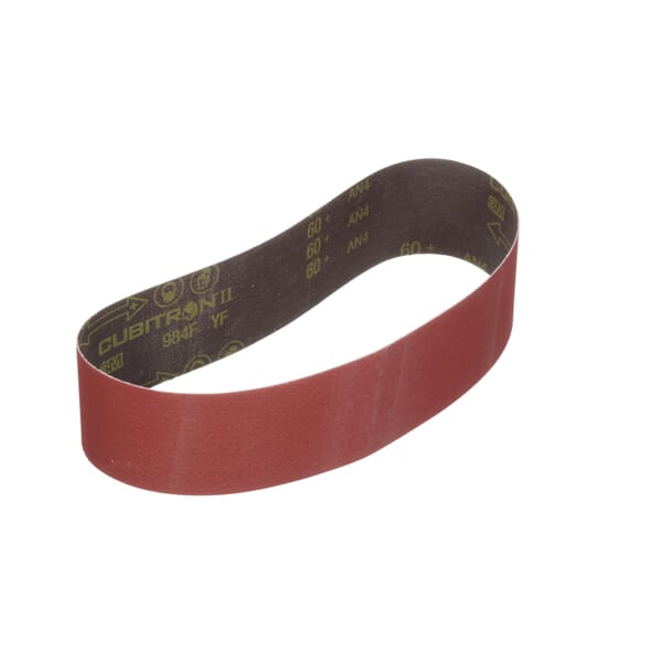 Cubitron II 7010308910 Narrow Cloth Belt, 6 in W Belt x 48 in L, 60+ Grit, Medium Grade, Ceramic Abrasive, Polyester Backing