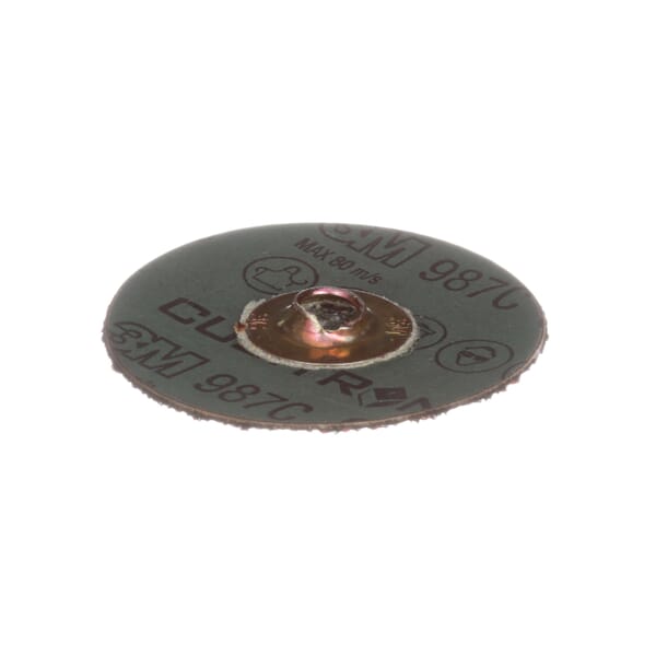 Cubitron II 7010325842 Close Coated Fibre Disc, 2 in Dia Disc, 36+ Grit, Coarse Grade, Ceramic Abrasive, Quick-Change Type TSM Attachment