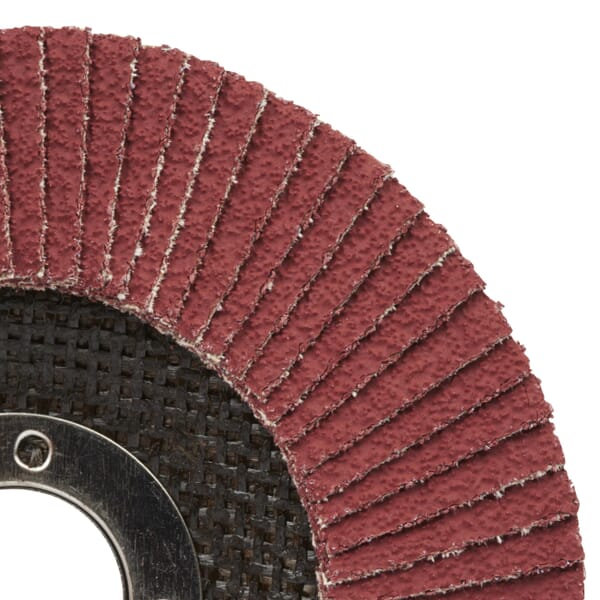 Cubitron II 7000148182 Type 27 Flap Disc, 4-1/2 in Dia Disc, 7/8 in Center Hole, 60+ Grit, Medium Grade, Precision Shaped Ceramic Abrasive, Type 27 Disc