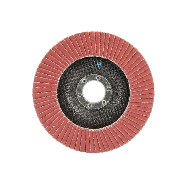 Cubitron II 7100104902 Type 29 Flap Disc, 4-1/2 in Dia Disc, 80+ Grit, Medium Grade, Precision Shaped Ceramic Abrasive, Type 29 Disc