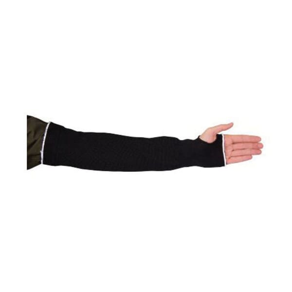 Cutban KP1T12TH Sleeve With Thumbhole, L, 12 in L, Filament Yarn, Black