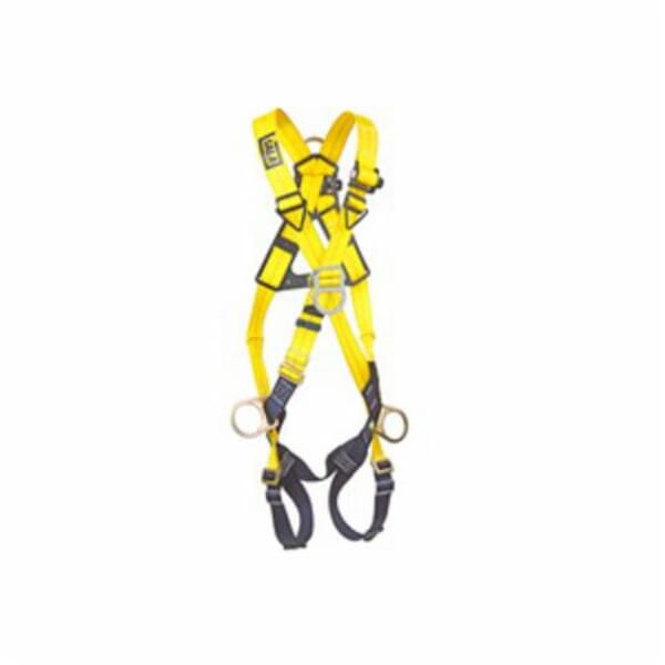 3M DBI-SALA Fall Protection 1103270 Delta Work Positioning Unisex Harness, Universal, 420 lb Load, Polyester Strap, Pass-Thru Leg Strap Buckle, Steel/Aluminum/Stainless Steel Torso Buckle/Steel Leg Buckle Hardware, Navy/Yellow