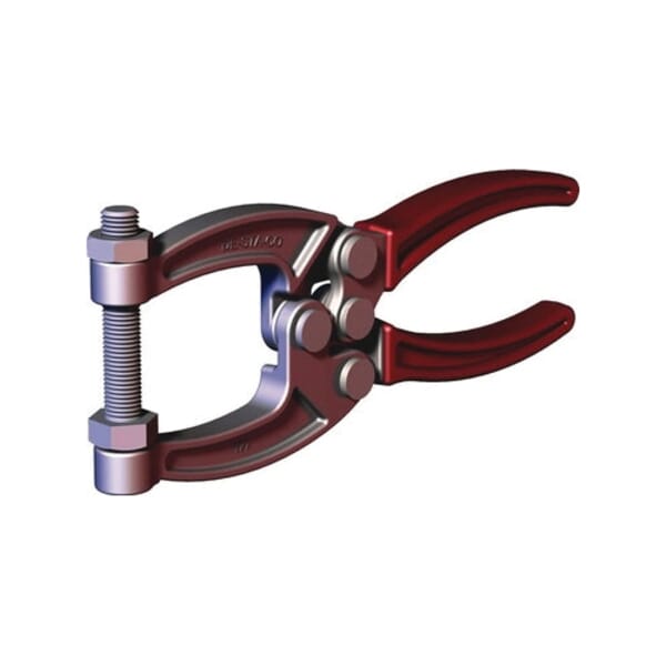 DESTACO 441 Squeeze Action Plier C-Clamp, 1.25 in W x 1.77 in D Jaw, 1.77 in D Throat, 1.03 in Clamping, 2.8 in Jaw Opening, M8 Screw