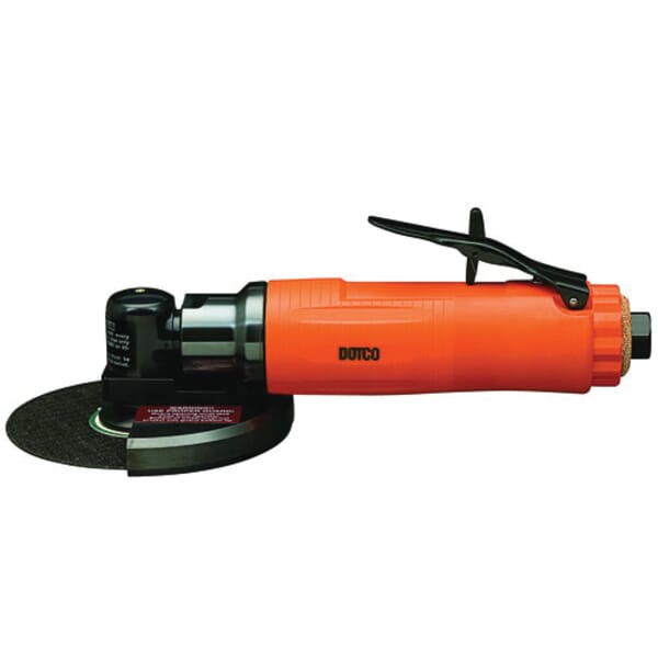 Cleco 12L2718-28 12-27 Heavy Duty Head Pneumatic Right Angle Grinder, 4 in Dia Wheel, 3/8-24 Arbor/Shank, 0.9 hp, For Wheel: Type 1, Tool Only