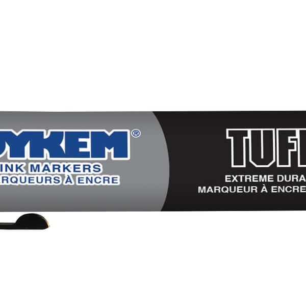 Dykem TUFF GUY 44203 General Purpose Heavy Duty Permanent Industrial Marker, Bullet/Medium Tip, Aluminum Barrel Container, Black