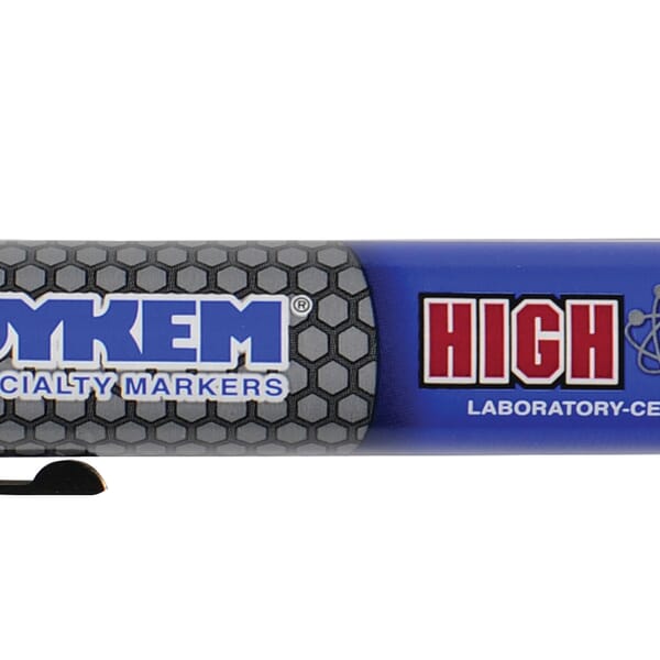 Dykem 44534 High Purity 44 Permanent Paint Marker, Medium Tip, Aluminum Barrel Container/Fiber Tip, Blue