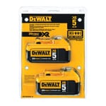 DeWALT 20V MAX* DCB205-2 Premium Battery Pack, 5 Ah Lithium-Ion Battery, 20 VDC Charge, For Use With Entire Line of DEWALT 20 V Max Tools
