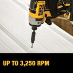 DeWALT 20V MAX* MATRIX XR DCF887D2 Compact Lightweight Cordless Impact Driver Kit, 1/4 in Quick-Release Drive, 3600 ipm, 1825 in-lb Torque, 20 V, 5.3 in OAL