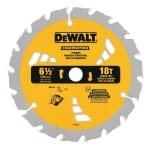 DeWALT Guaranteed Tough DW3192 Portable Small Diameter Thin Kerf Circular Saw Blade, 7-1/4 in Dia x 0.045 in THK, 5/8 in Arbor, Carbide Blade, 18 Teeth