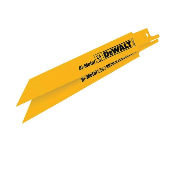 DeWALT DW4813B Straight Back Reciprocating Saw Blade, 6 in L x 3/4 in W, 24, Bi-Metal Body, Universal/Toothed Edge Tang