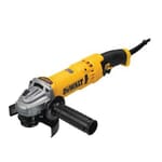 DeWALT Guaranteed Tough DWE43113 High Performance Angle Grinder, 4-1/2 to 5 in Dia Wheel, 5/8-11 UNC Arbor/Shank, 120 VAC, Black/Yellow, Yes, Trigger Switch