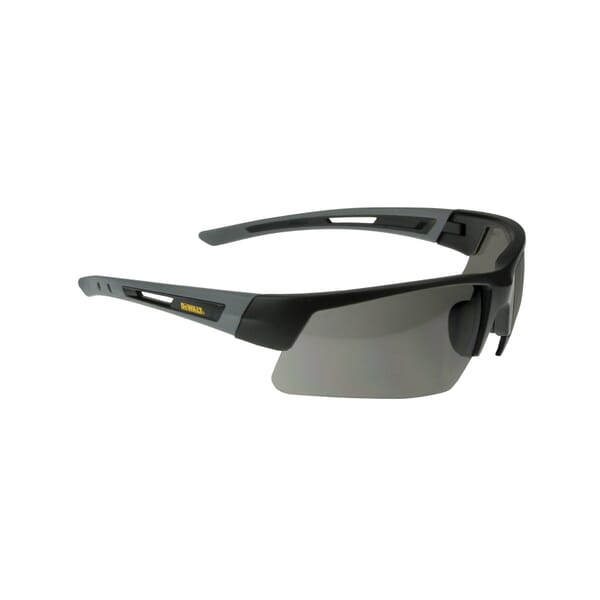 DeWALT by Radians DPG100-2D CROSSCUT DPG100 Safety Glasses, Hard Coat/Impact-Resistant, Smoke Lens, Half-Frame Frame, Black, Plastic Frame, Polycarbonate Lens, ANSI Z87.1+