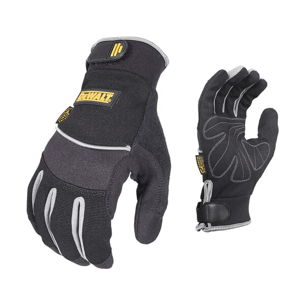 DeWALT by Radians General Purpose Gloves, Utility, L, Nylon/Synthetic Leather, Black, Resists: Abrasion, Oil and Water