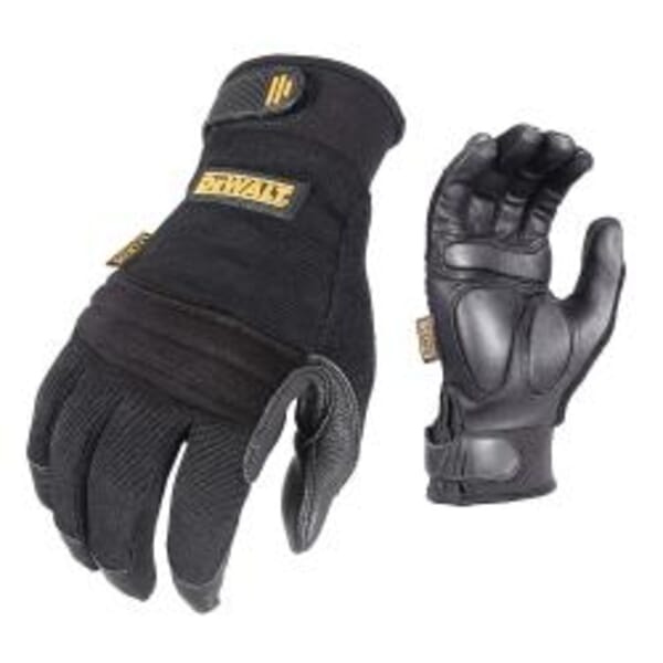 DeWALT by Radians ToughTack Premium Padded Anti-Vibration Gloves, Stretch Nylon/TPR/Terrycloth, Slip-On Cuff