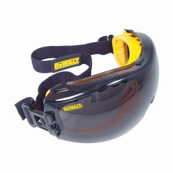 DeWALT by Radians DPG82-21 DPG82 Protective Goggles, Anti-Fog/Hard Coated Smoke Polycarbonate Lens, Yes % UV Protection, Elastic Cloth Strap, ANSI Z87.1+