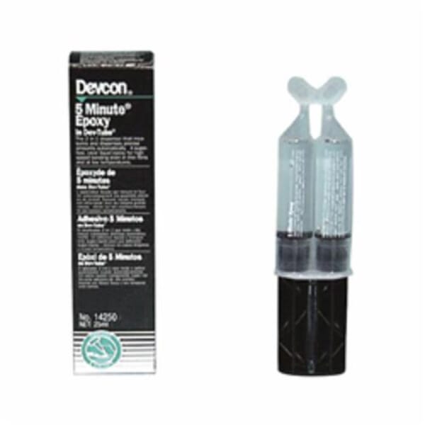 Devcon 14250 5 Minute 2-Component Epoxy, 25 mL Dual Syringe Tube, Clear/Clear to Slight Yellow, 12 hr at 72 deg F Curing