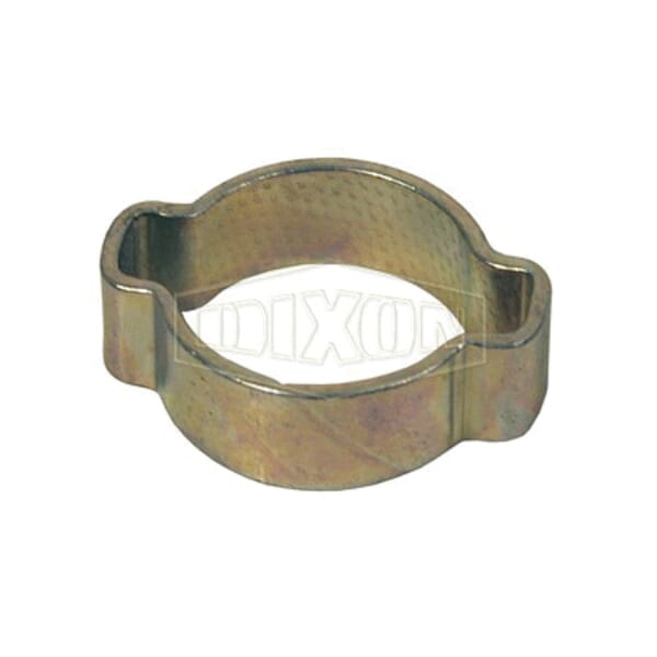 Dixon 0811 Double Pinch-On Ear Clamp, 3/8 in Nominal, 0.319 in Closed Dia x 0.433 in Open Dia, Steel, Import