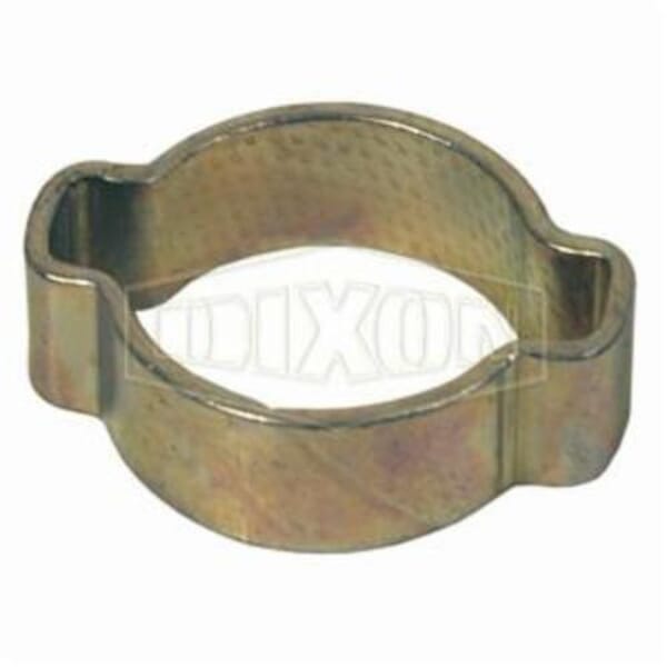 Dixon 2731 Double Ear Pinch-On Clamp, 1-1/8 in Nominal, 1.035 in Closed Dia x 1.221 in Open Dia, Steel, Domestic