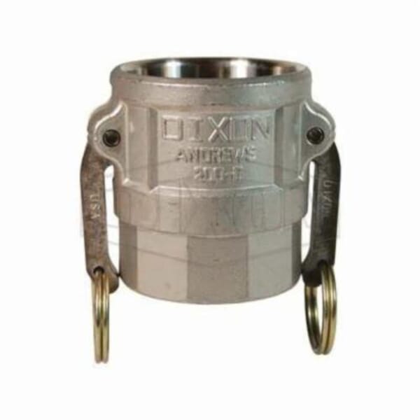Dixon 125-D-SS Type D Cam and Groove Coupler, 1-1/4 in Nominal, Female Coupler x FNPT End Style, 316 Stainless Steel, Domestic