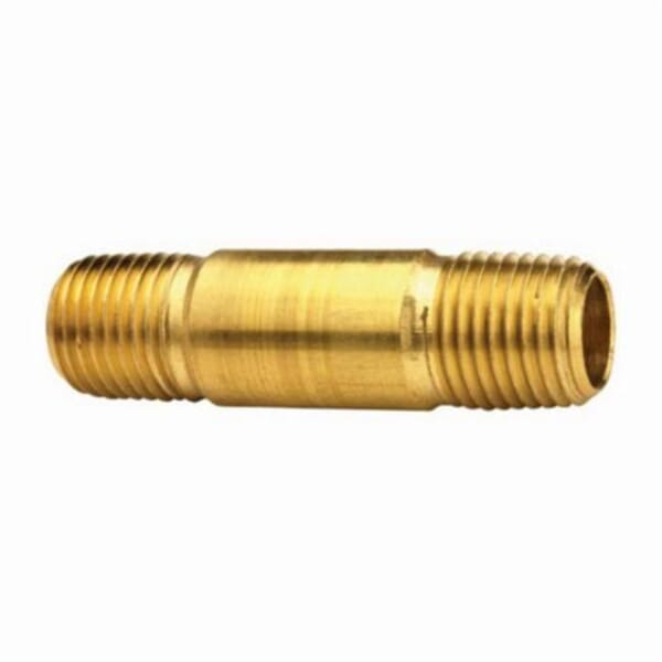 Dixon 1660225C Long Pipe Nipple, 1/8-27 Nominal, 2-1/2 in L, Brass, MNPT End Style, Import