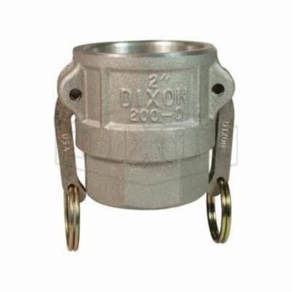 Dixon 200-D-AL Type D Cam and Groove Coupler, 2 in Nominal, Female Coupler x FNPT End Style, Aluminum, Domestic