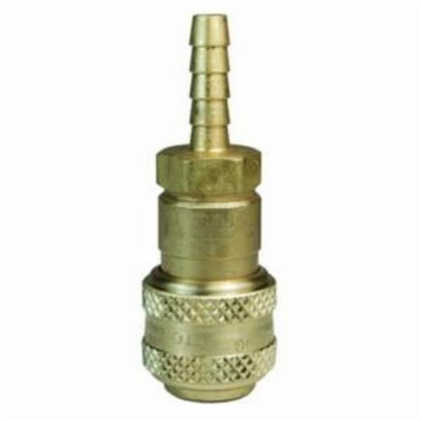 Dixon 3DS3-B DF Industrial Interchange Automatic Pneumatic Coupler, 3/8 in Nominal, Coupler x Barb End Style, Brass, Domestic
